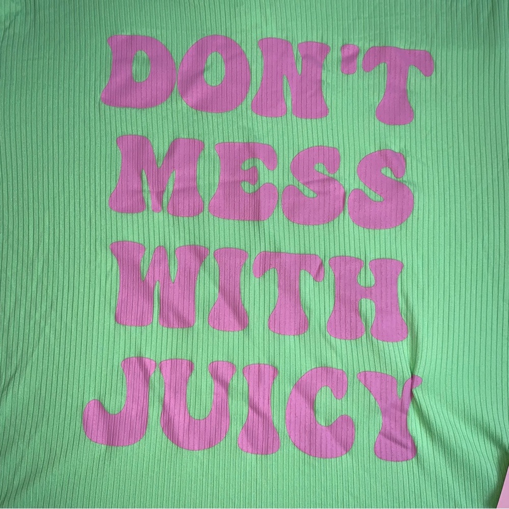 Juicy couture lime green pink ribbed night gown night dress size XL new with tag - Picture 2 of 7